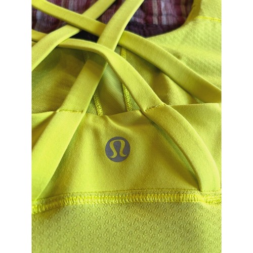 Lululemon Lemon Lime Cross Back Tank Top Athletic Workout Top No size Tag (Size - Picture 4 of 5
