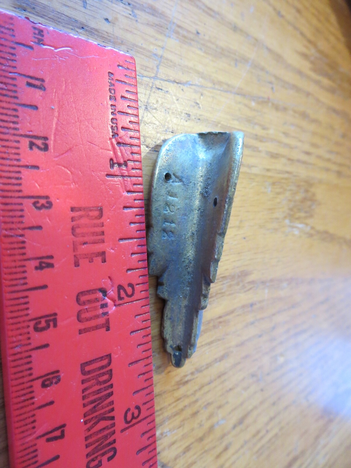 1 Antique Corner foot Small Cast brass vintage for jewelry box or trinket trunk