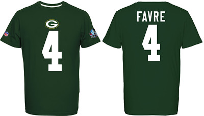 NFL T-Shirt Green Bay Packers Brett Favre 4 Trikot Hall of Fame Football HOF