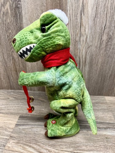 Gemmy Christmas T-Rex Dino Animated Sings Dances WORKS Shake It Up Baby Twist - Picture 2 of 6