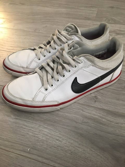 GREAT CONDITION White Nike SB Shoes 9 Red Stripe | eBay