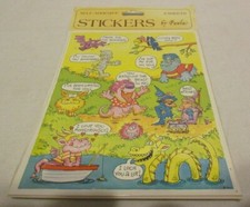 Vintage VALENTINE C M PAULA Stickers/Seals Monsters 1980s 4 Sheets 1 Package