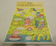 Vintage VALENTINE C M PAULA Stickers/Seals Monsters 1980s 4 Sheets 1 Package