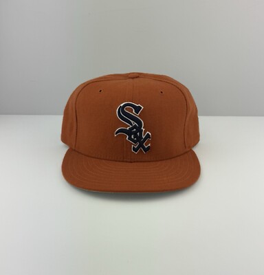 Vintage 90s Chicago White Sox New Era Brown Hat 100% Wool
