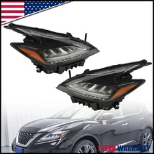 Pair Left & Right Side Headlight All LED Headlamps For Nissan Murano 2019-2024