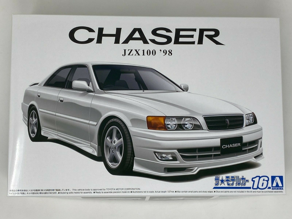 Aoshima 1/24 Toyota JZX100 Chaser Tourer V 1998 Plastic Model Kit