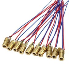 10Pcs Mini 650nm 5mW 5V Laser Dot Diode Module Head
