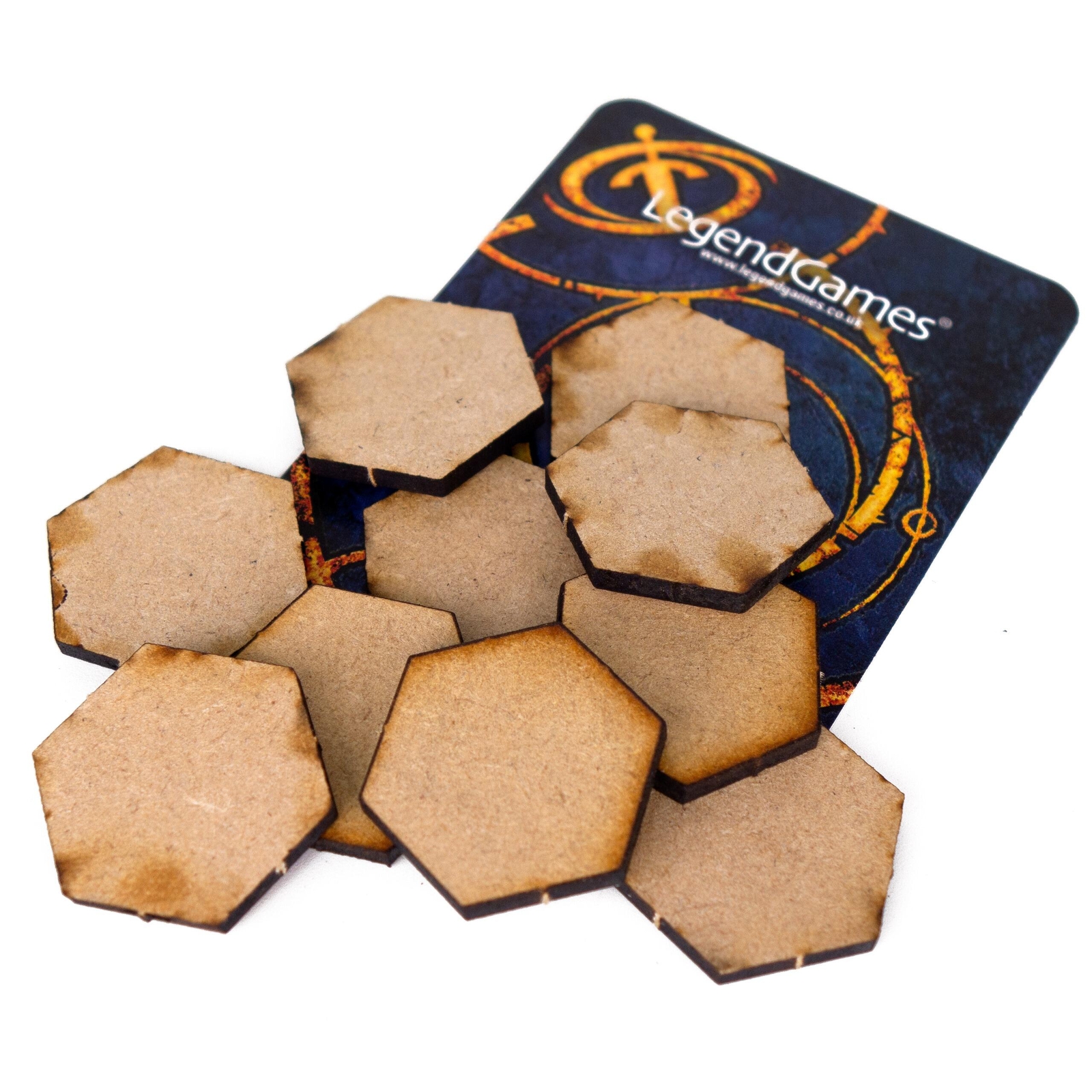 Wargaming Bases -  MDF 25mm Hex (x10) - Warhammer and other TTRPG games