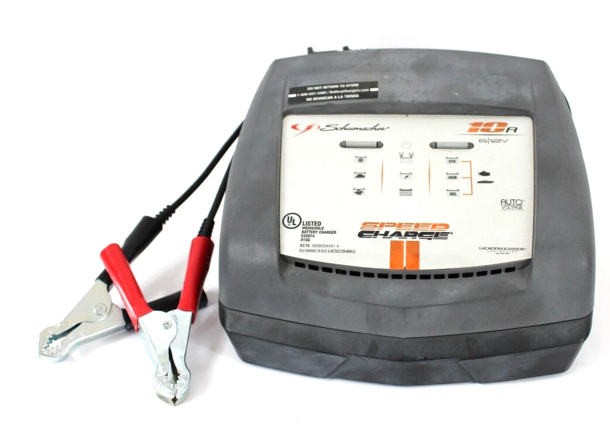 SCHUMACHER 6V 12V Speed Charge 10A Battery Charger E32074, 59 OFF