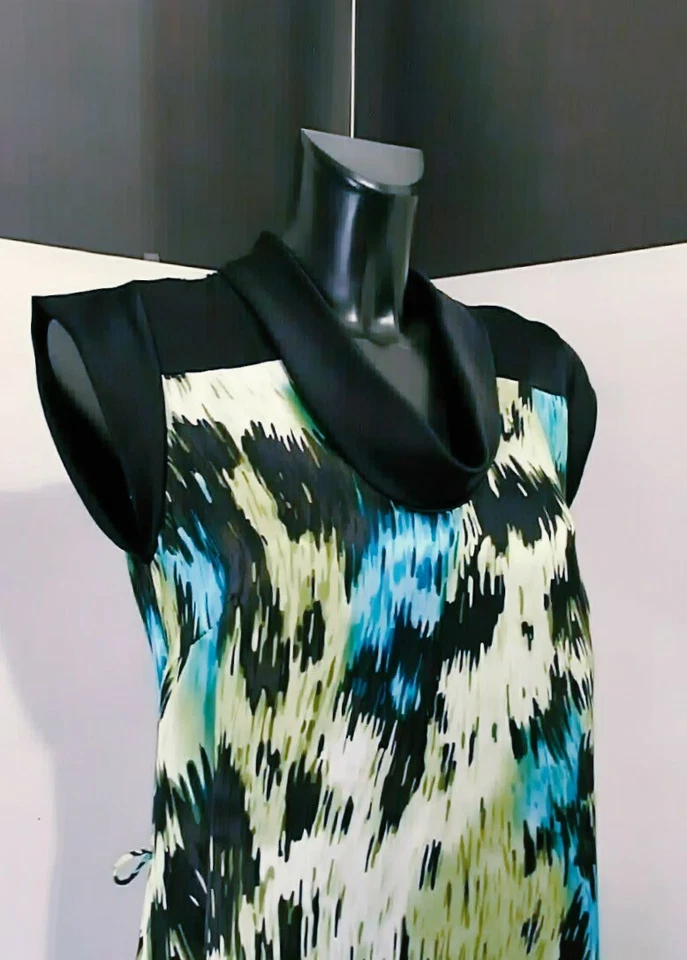 Debenhams Von Kollektion Kurz Tunic / Kleid Kimono Hülle Abstract Poly Print - Bild 2 von 4