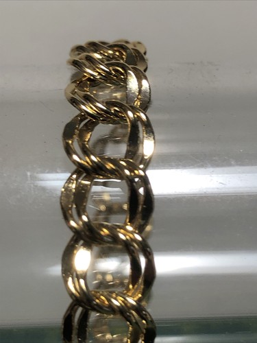 Vintage Retro Seta 7” Gold Tone Metal Double Link Chain Bracelet New Old Stock - Picture 4 of 12