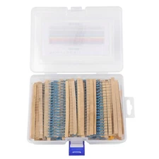 1460pcs Resistor Kit 1Ω–1MΩ 1% 1/4W 73 Values Metal Film Assortment
