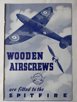 10/1938 PUB HOLZ LUFTSCHRAUBE VICKERS ARMSTRONGS SUPERMARINE SPITFIRE ORIGINAL ANZEIGE