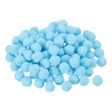Pom Felt Balls Felting Fabric 2.5cm 25mm Light Blue for Crafts DIY Pack of 100