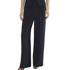 4 NWT WILFRED Effortless HIGH RISE WIDE LEG Black Pleat Front Trousers SALE