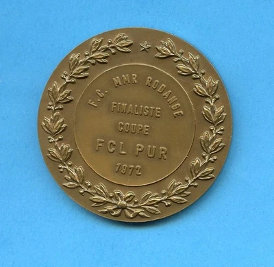 FOOTBALL LUXEMBOURG, médaille FC M.M.R., FINALISTE COUPE F.C.L. 1972 - Photo 1/2