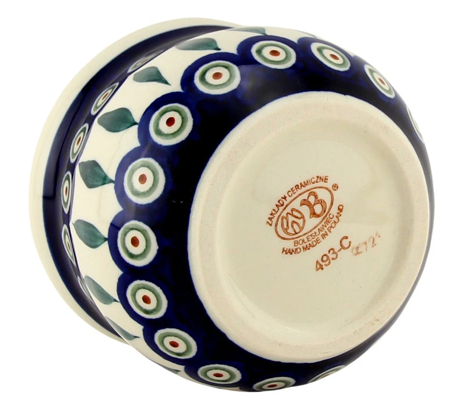 Vaso de mantequilla francés de cerámica polaca de Zaklady Boleslawiec Foto 4 de 4