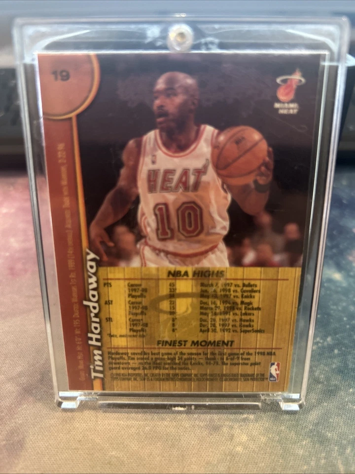 1998-99 Topps Finest - Tim Hardaway #19 Auto Miami Heat - Image 2 of 2