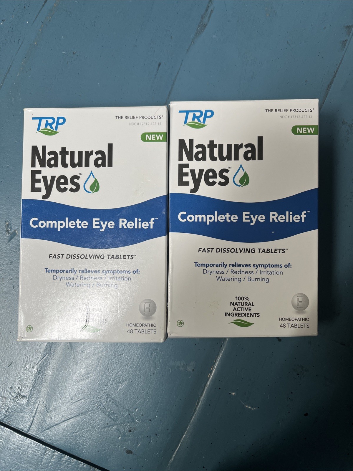 2X PACKS TRP  Natural Eyes Complete Eye Relief 48 Count Expi