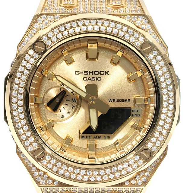 G-SHOCK GA2100GB GARISH Metal CZ Zirconia Custom Frosted Edition