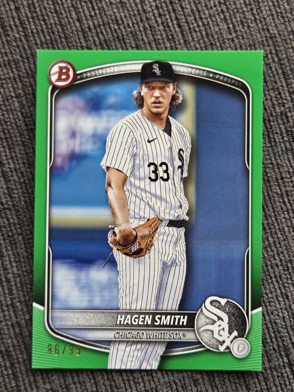 2025 Bowman - Prospects Hagen Smith #BP-44 Green /99 (RC)