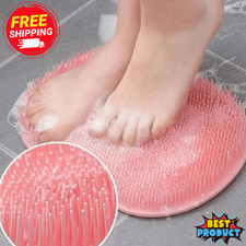 Silicone Foot Scrubber Mat for Shower Exfoliating Cleaning Massage Bath Tool UK