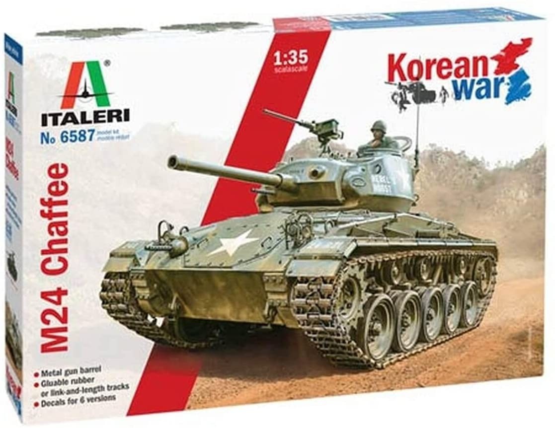 ITALERI, Carro armato M24 Chaffee della guerra di Corea da assemblare e dipin...
