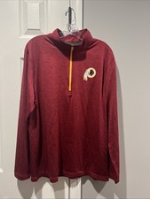 Washington Redskins 1/4 Zip Shirt Adult Lg
