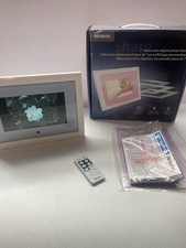 Photo Frame Digital With Power Cord  Remote Memorex 7  MDF0712C White