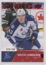 2021-22 Upper Deck AHL Star Rookies Exclusives 78/100 Simon Lundmark #128 00em