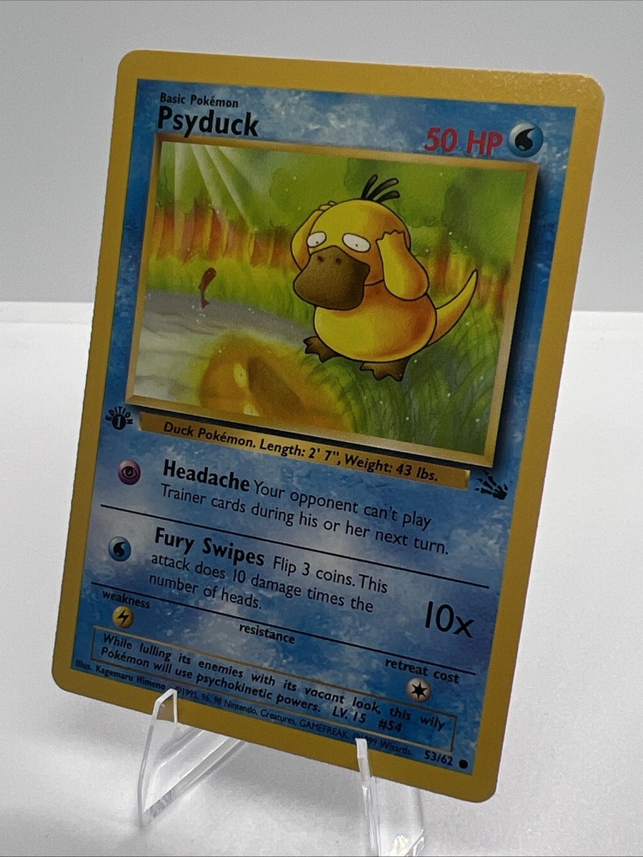 Psyduck 1st Edition Fossil Set 53/62 TCG Pokmon Card 1999 Vintage NM | eBay