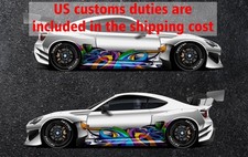 Graffiti Car Side Wrap Color Graphics Livery Abstract Arrows Vinyl Decal Graffiti Car Side Wrap Color Graphics Livery Abstract Arrows Vinyl Decal