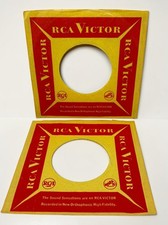 RCA Victor Records Company Paper Sleeve Lot 45 RPM Vinyl Red Yellow