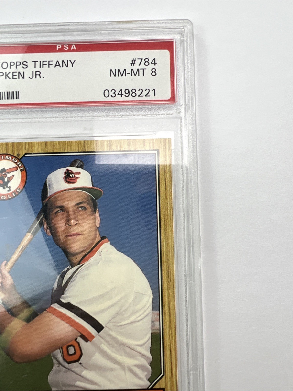 1987 Topps Tiffany #784 Cal Ripken Jr PSA 9 Baltimore Orioles HOF view 8
