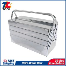 Portable Fold Cantilever Tool Box 18-inch 4-tier 7-tray Stainless Steel Tool Box