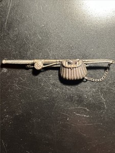 Men’s Vintage Lapel/ Tie Pin Sterling Silver Whimsical Fishing Theme Signed Beau