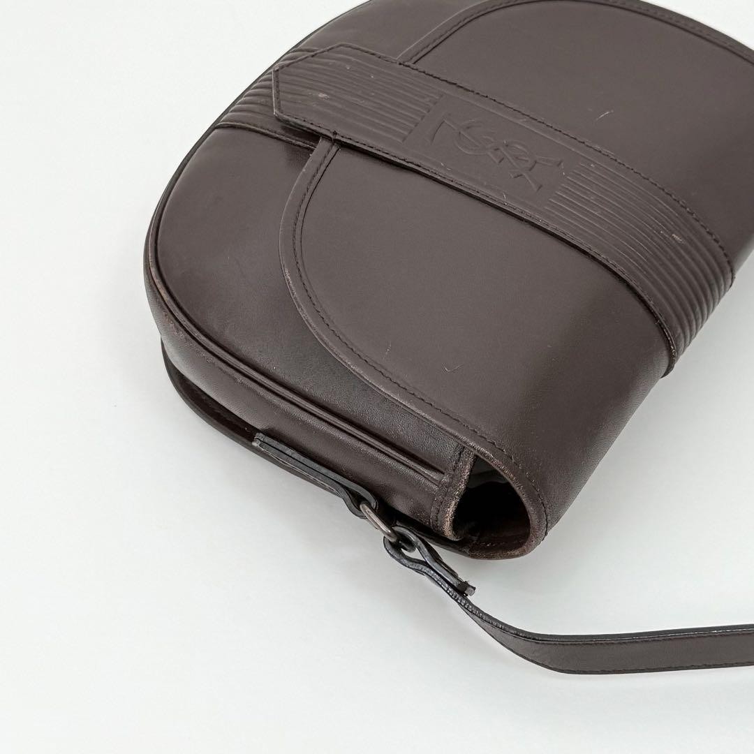 Borsa a tracolla Yves saint Laurent logo YSL marrone F62