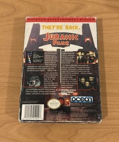 Jurassic Park (NES) Complete In Box Tested W/ Manual Box Protector Authentic