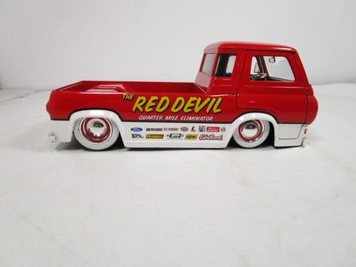JADA 1/24 DUB CITY "THE RED DEVIL" 1965 FORD ECONOLINE TRUCK NICE *READ* - Picture 8 of 10