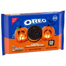 OREO Orange Creme Chocolate Sandwich Halloween Cookies 18.71 oz Limited Edition