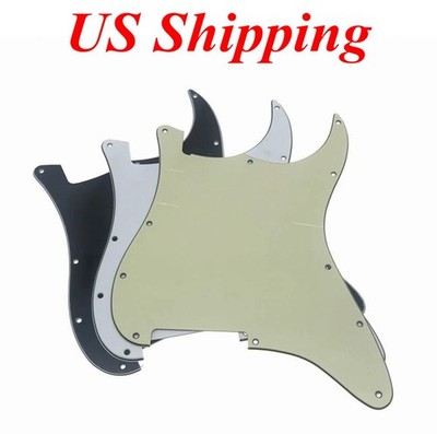 KAISH 11 Hole Blank ST Pickguard Scratch Plate No Pickup Holes Various Colors