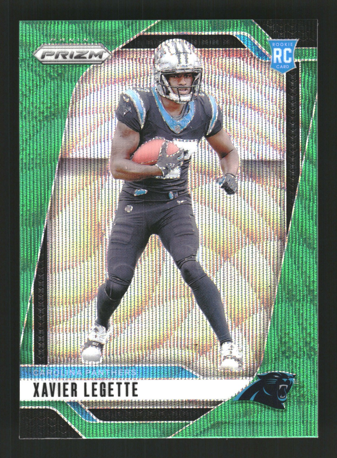 Xavier Legette 2024 Panini Prizm #398 Green Wave Carolina Panthers