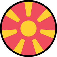 Macedonia Flag Circle Sticker Decal