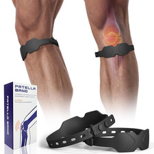 Adjustable Patella Band - Silicone Knee Patellar Tendon Support Strap for Tendon