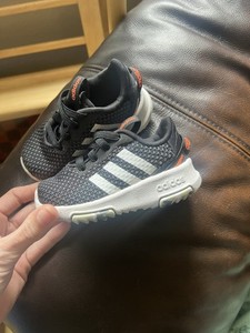 adidas Racer TR 2.0 Unisex Kids Black/White Mesh Low Top Sneakers US 4K EU 19