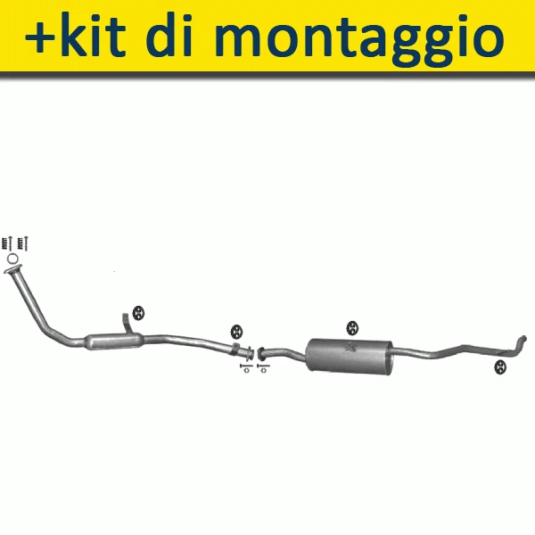 BFC SUZUKI SAMURAI SJ413 1.3 60-64/64HP 1984-1992 Il Sistema Di Silenziatori