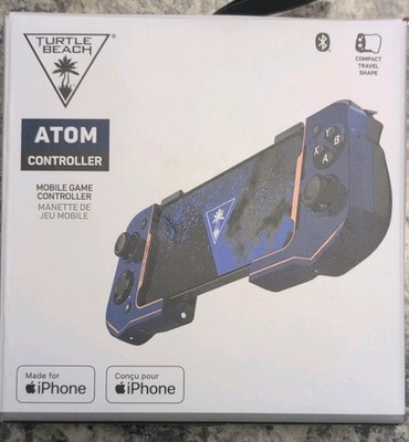 Turtle Beach Atom Controller Bluetooth for iPhone 14 13 Pro Max Black Blue