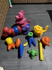 Vintage 1992 TUPPERWARE TUPPERTOYS Stacking Toys Mix And Match