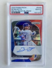 2020 Panini Prizm Bo Bichette RC Red/White/Blue Prizm Holo Auto /25