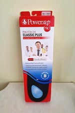 Powerstep Protech Full Length Orthotic Insoles Blue Sz F Men 9-9.5 Women 11-11.5